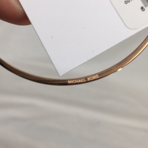 NWT Michael Kors Rose Gold Hoop Earrings, 2.25 ins - Picture 3 of 5